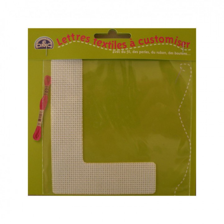 Lettre DMC textile à customiser L  - 1