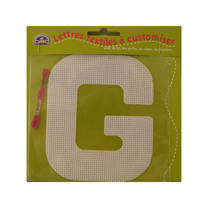 Lettre DMC textile à customiser G  - 1