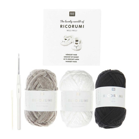 Kit à crocheter chaussons lapin Rico Design Rico Design - 3