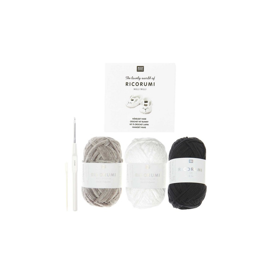 Kit à crocheter chaussons lapin Rico Design Rico Design - 3