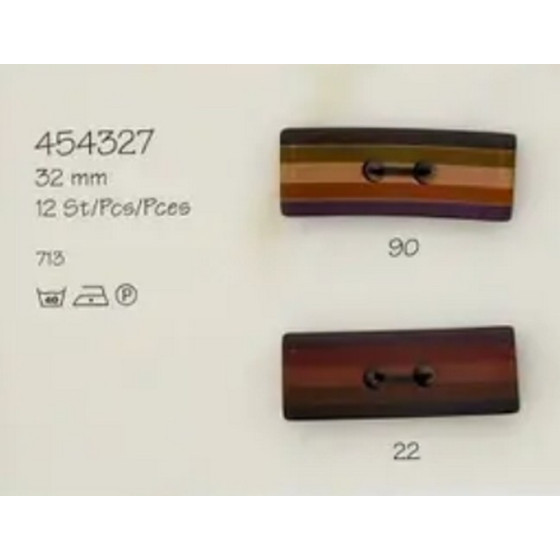 Bouton bûchette polyester 32 mm  - 1