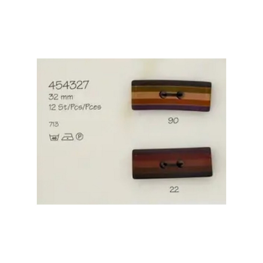 Bouton bûchette polyester 32 mm  - 1