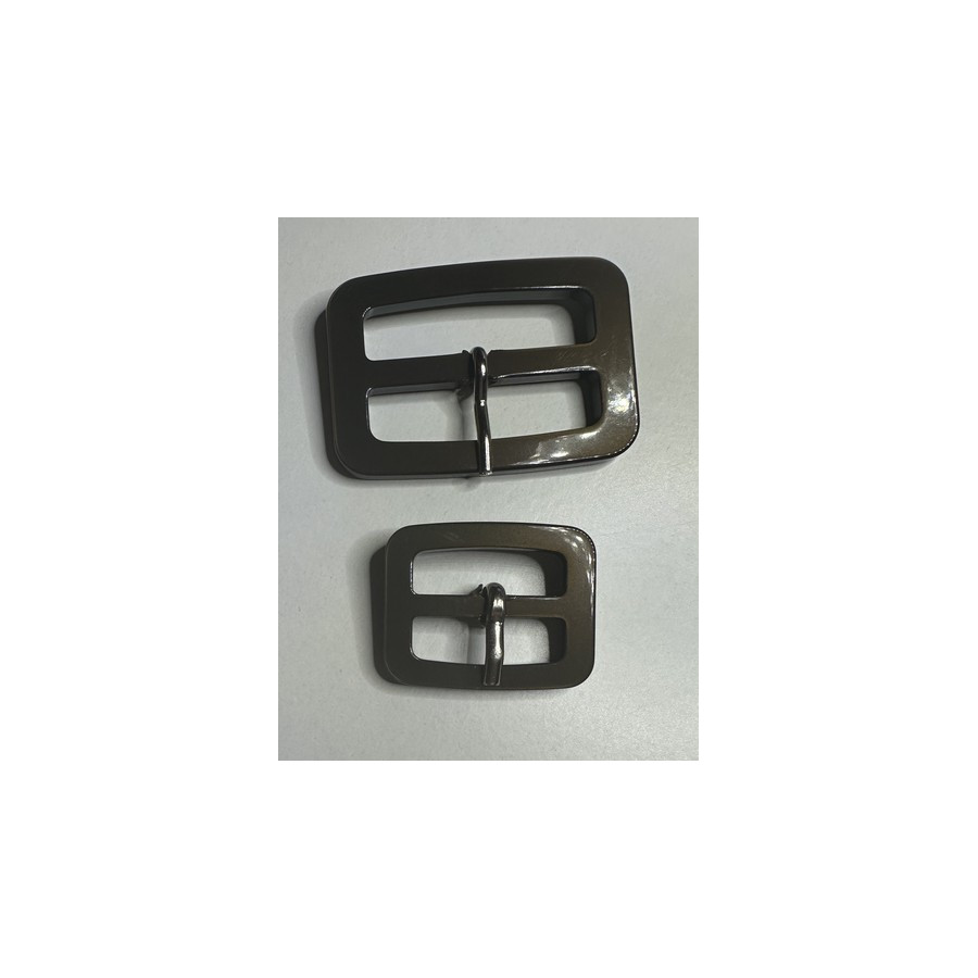 Boucle de ceinture plastique brune 25 et 40 mm  - 1