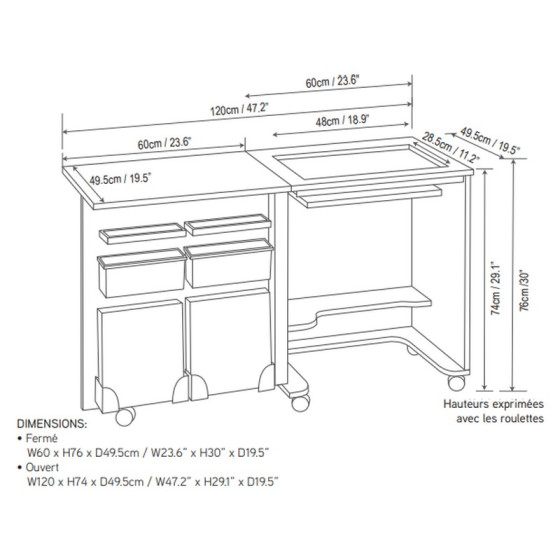 Table de couture Compact Tailormade  - 4