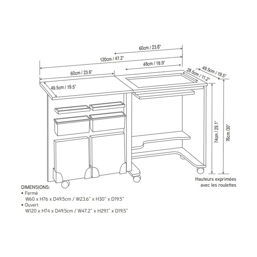 Table de couture Compact Tailormade  - 4