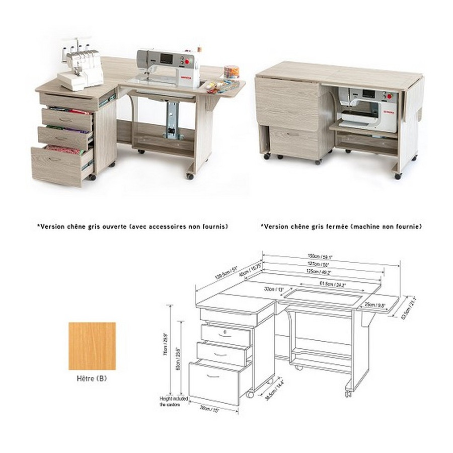 Table de couture Quilter's dream Tailormade  - 1