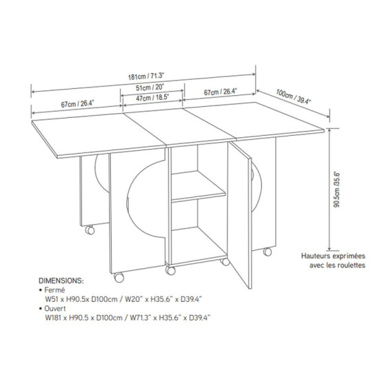 Table de couture Cutting Table 2 Tailormade  - 4