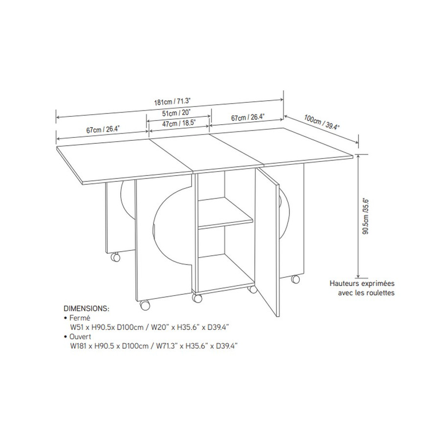 Table de couture Cutting Table 2 Tailormade  - 4