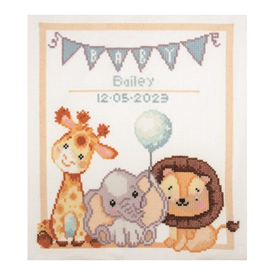 Kit broderie point de croix New baby  - 1