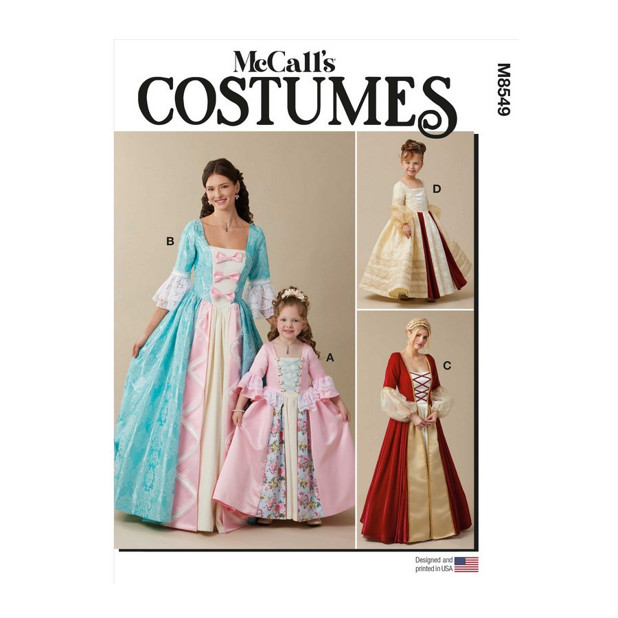 Patron déguisement de princesse pour enfants et jeunes femmes - Mc Call's M8549  - 1