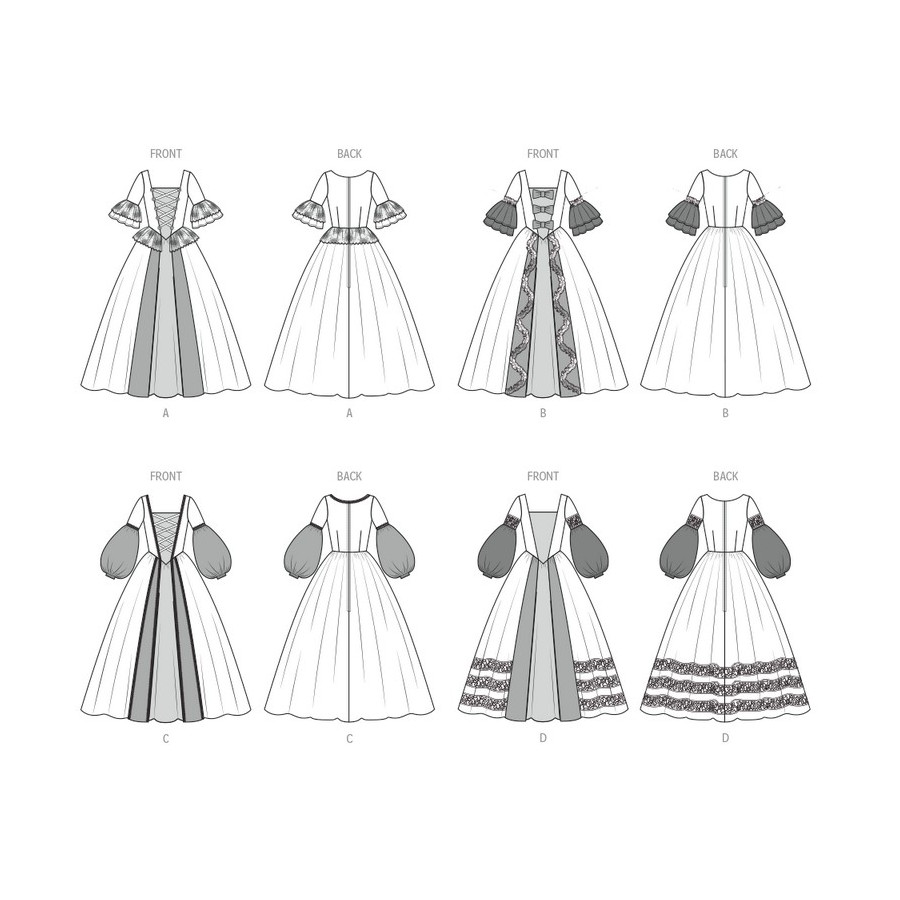 Patron déguisement de princesse pour enfants et jeunes femmes - Mc Call's M8549  - 3
