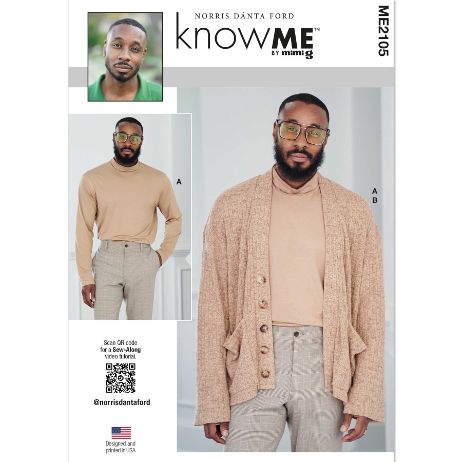 Patron Col roulé et cardigan pour hommes - Mc Call's ME2105  - 3