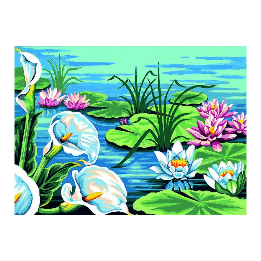Canevas, Arums et Nymphéas - Margot création de Paris  - 1