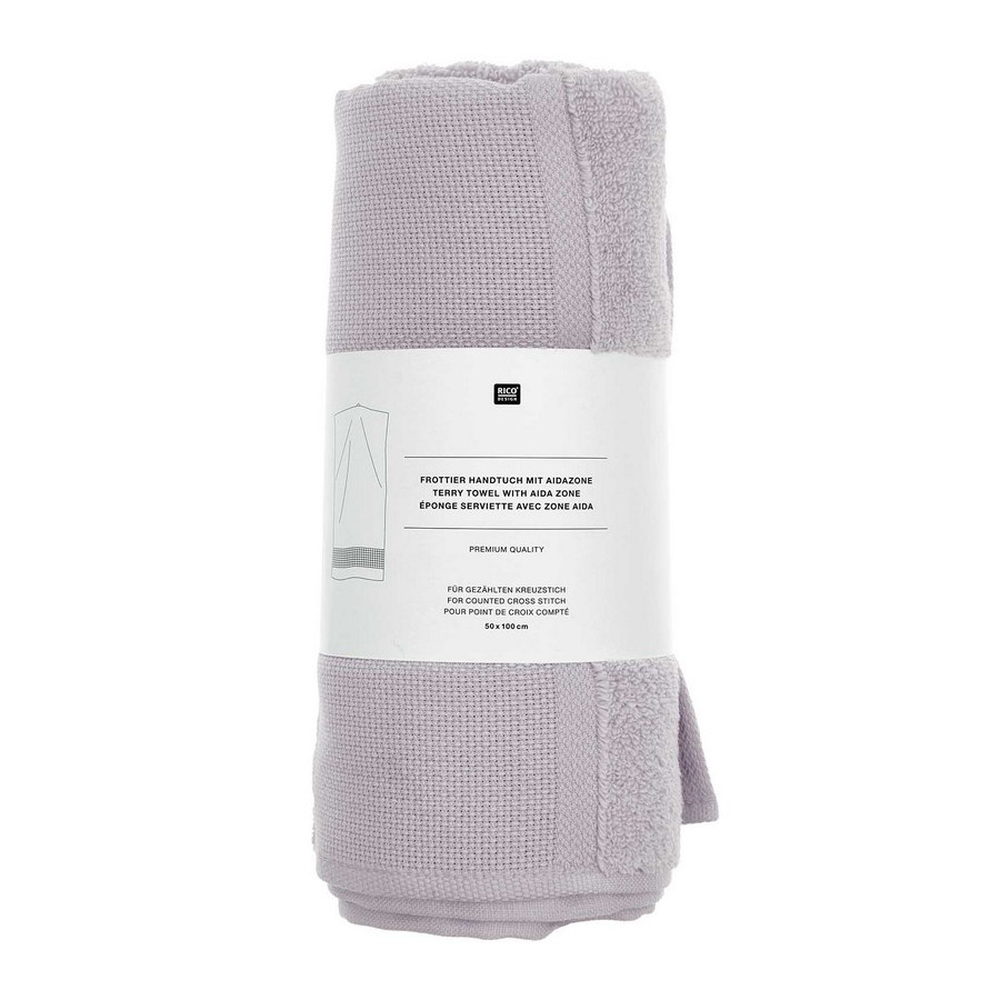 Serviette de toilette à broder Lilas clair - Rico Design Rico Design - 1