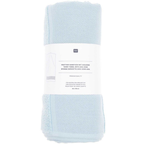 Serviette de toilette à broder Bleu clair - Rico Design Rico Design - 1