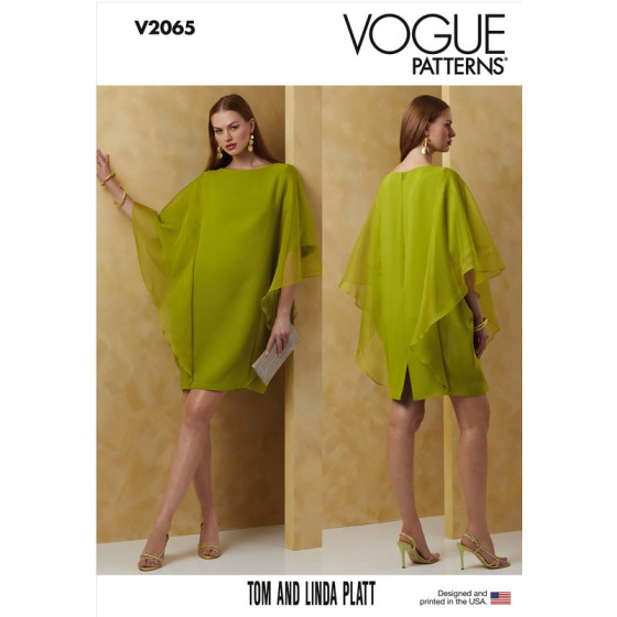 Patron Robe pour Jeunes Femmes - Vogue 2065  - 1