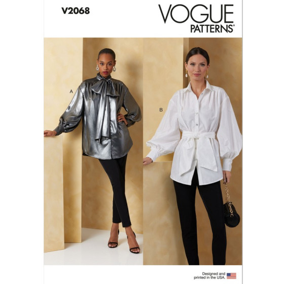 Patron Hauts et Ceinture écharpe pour Femmes - Vogue 2068  - 1