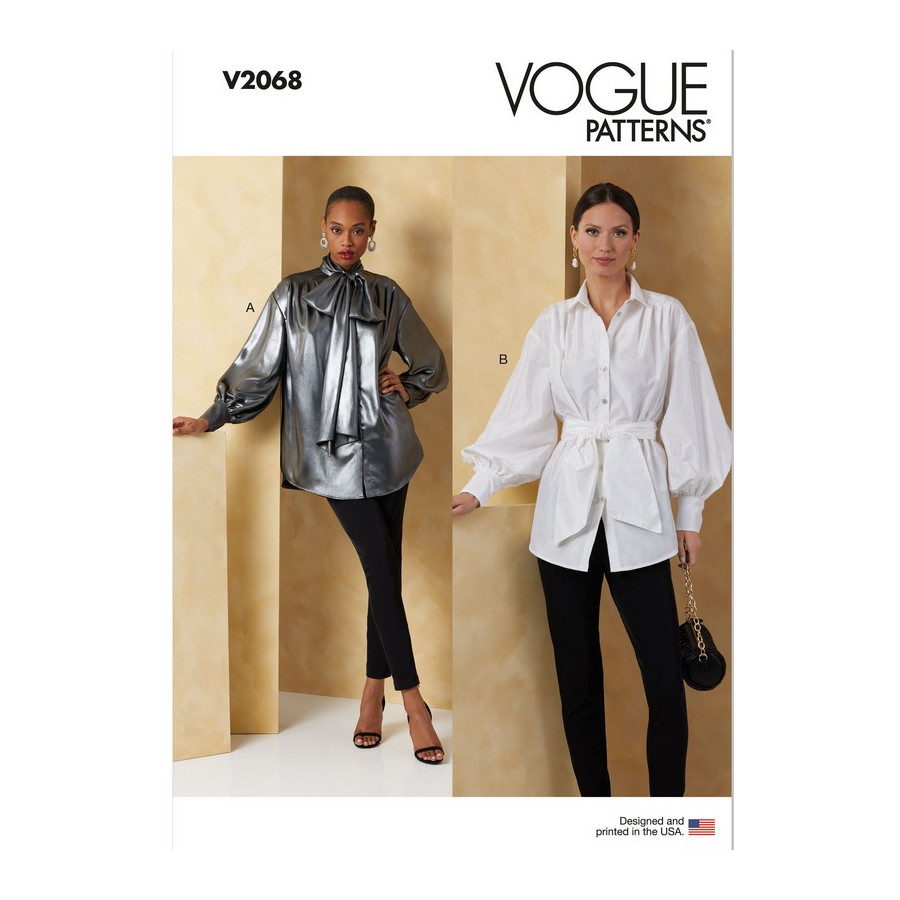 Patron Hauts et Ceinture écharpe pour Femmes - Vogue 2068  - 1