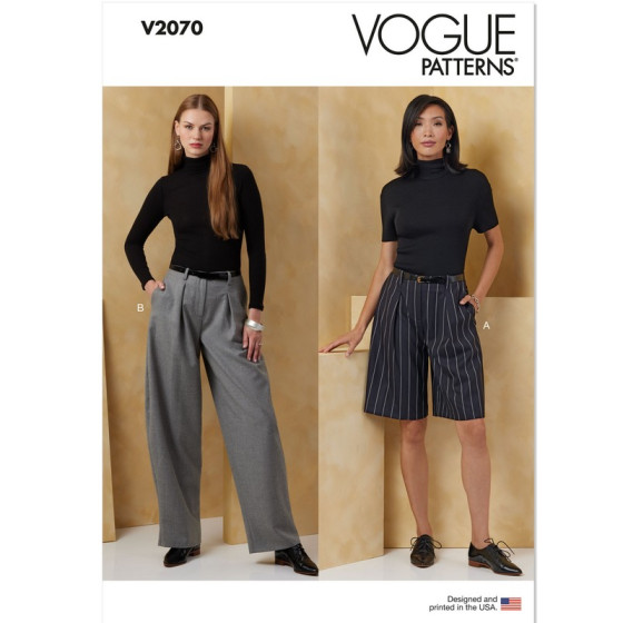 Patron Short et Pantalon pour Femmes - Vogue 2070  - 1