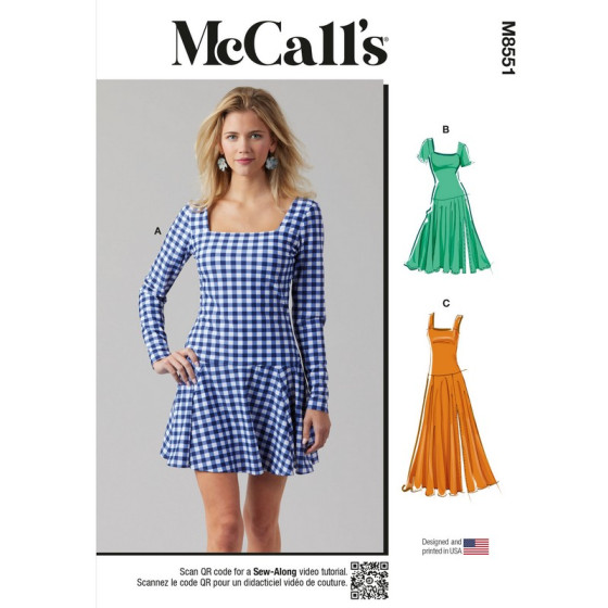 Patron Robes en tricot pour femmes - Mc Call's M8551  - 1