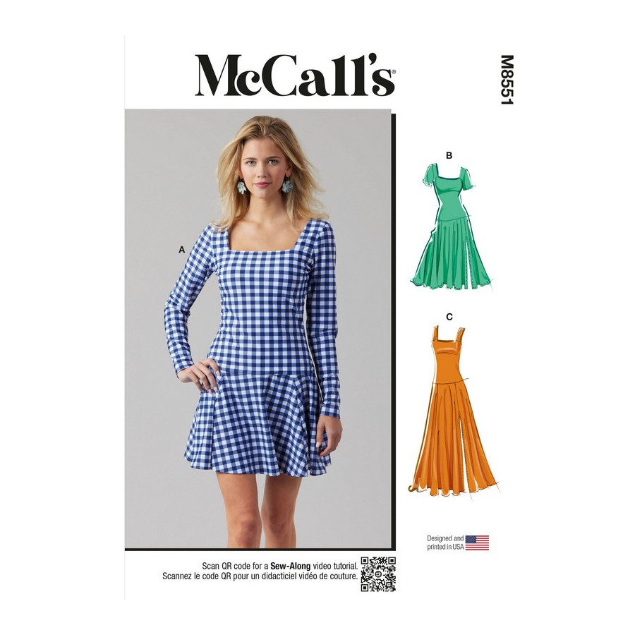 Patron Robes en tricot pour femmes - Mc Call's M8551  - 1
