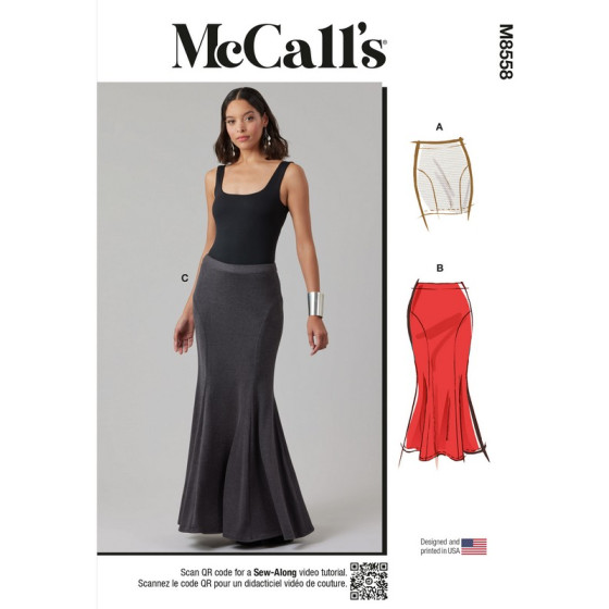 Patron Jupe en tricot pour femmes - Mc Call's M8558  - 1