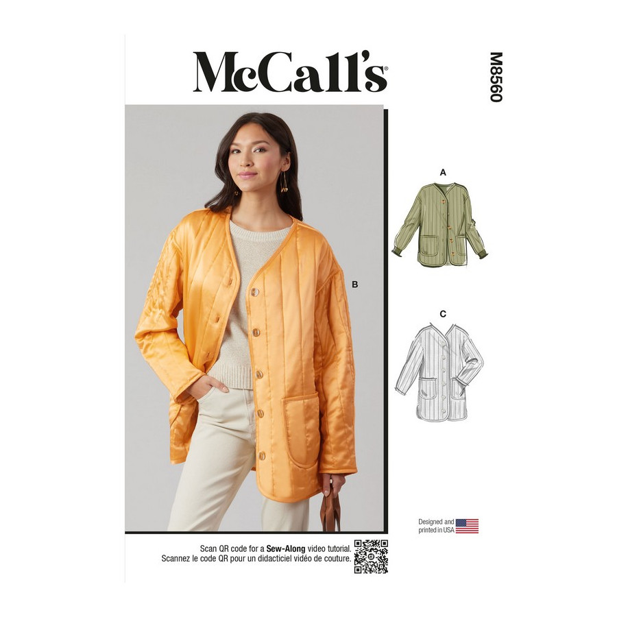 Patron Veste avec variations de manche pour femmes - Mc Call's M8560  - 1