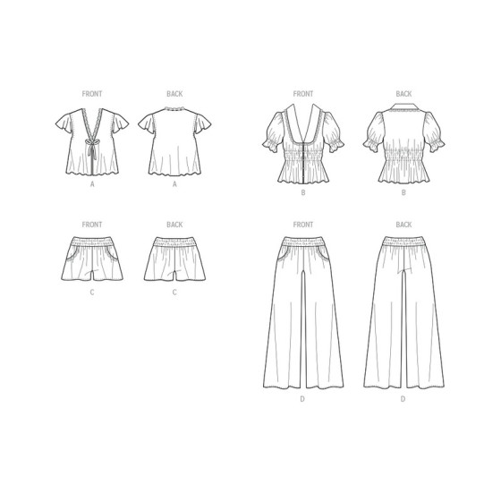 Patron Haut, Short et Pantalon pour femmes - Mc Call's M8563  - 3