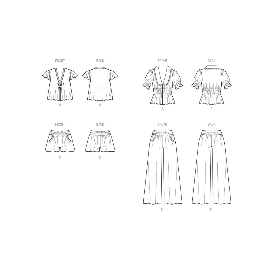 Patron Haut, Short et Pantalon pour femmes - Mc Call's M8563  - 3