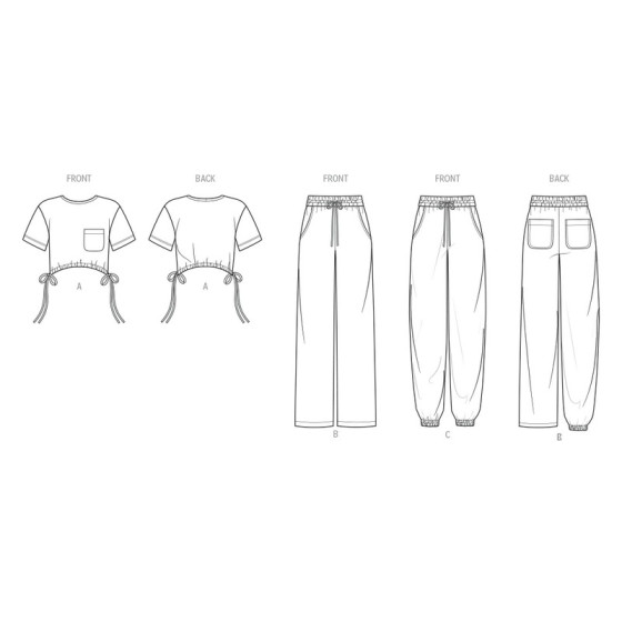 Patron Haut en tricot et Pantalons tissés pour femmes - Mc Call's ME2110  - 3