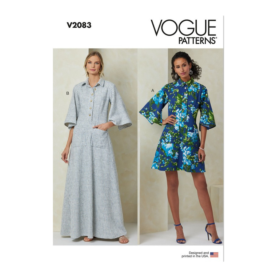 Patron Robe en deux longueurs pour Femmes - Vogue 2083  - 1