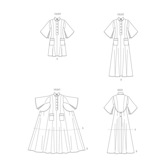 Patron Robe en deux longueurs pour Femmes - Vogue 2083  - 3