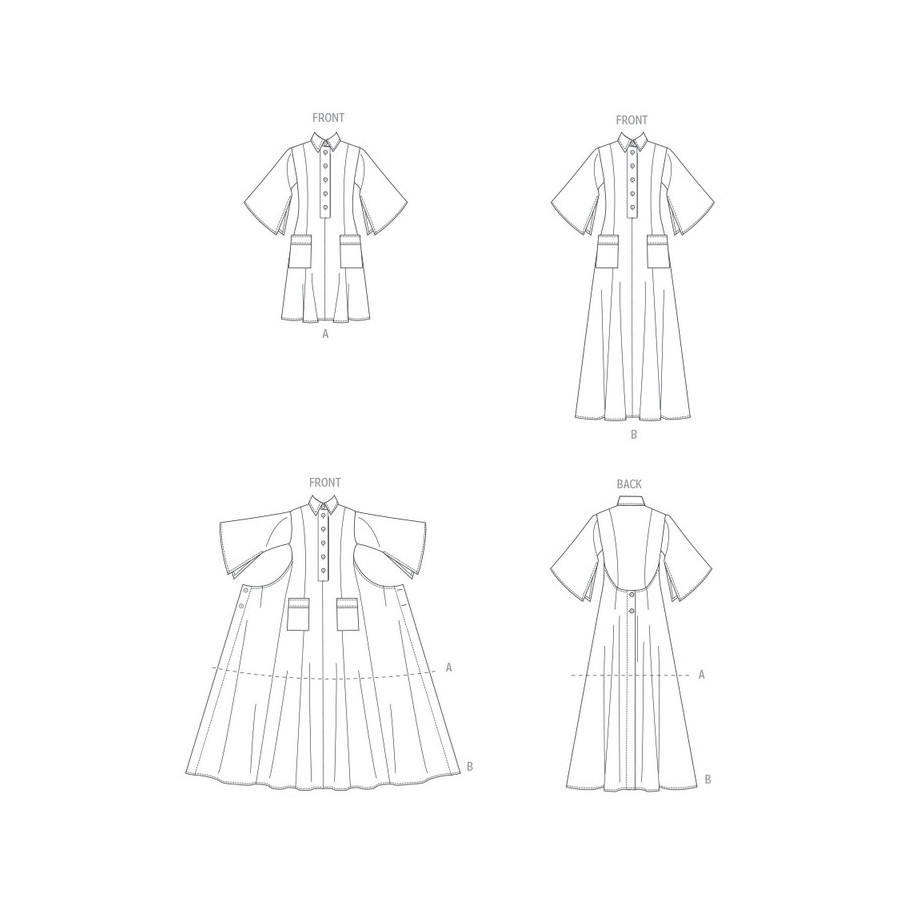 Patron Robe en deux longueurs pour Femmes - Vogue 2083  - 3