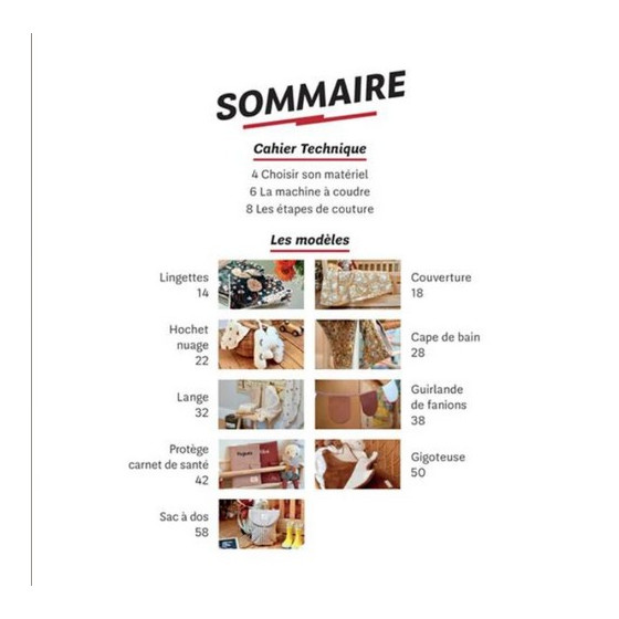 Livre Objectif couture Mes premiers projets pour bébé  - 2