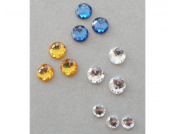 Strass, pierre à coudre rond  - 1
