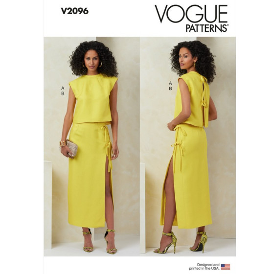 Patron Haut et Jupe pour Femmes - Vogue 2096  - 1