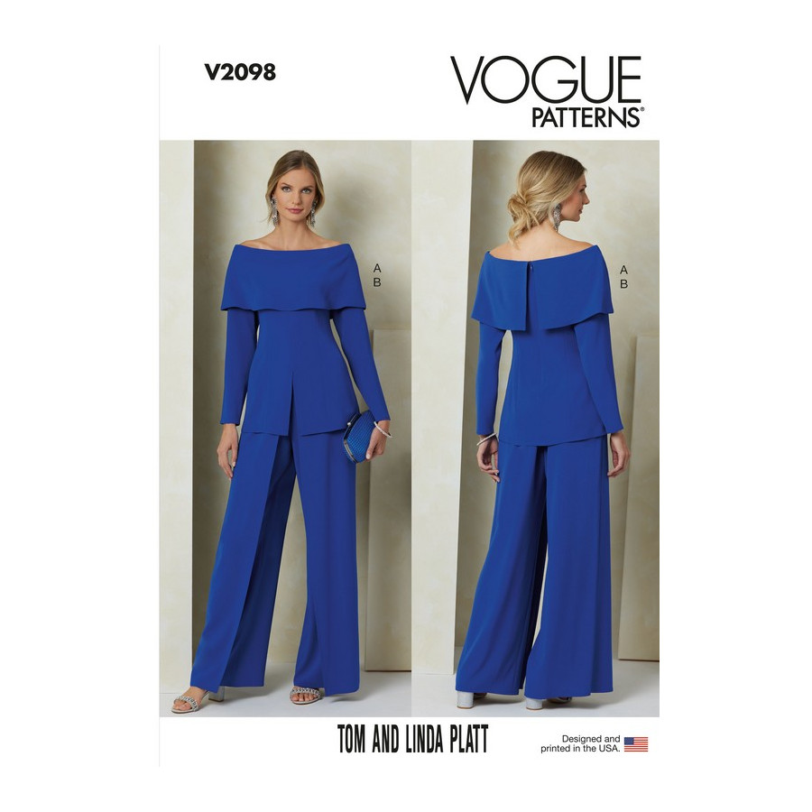 Patron Haut et Pantalon pour Femmes - Vogue 2098  - 2