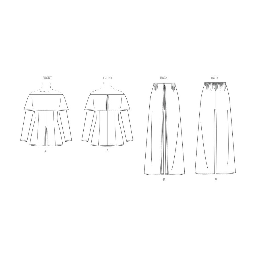 Patron Haut et Pantalon pour Femmes - Vogue 2098  - 3