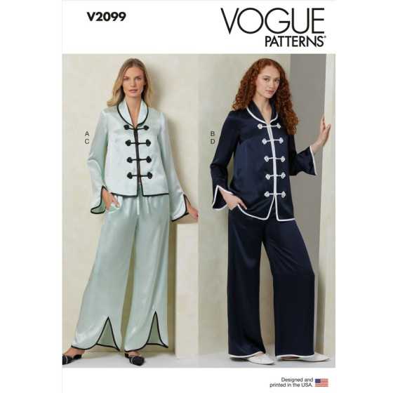 Patron Pyjamas pour Femmes - Vogue 2099  - 1