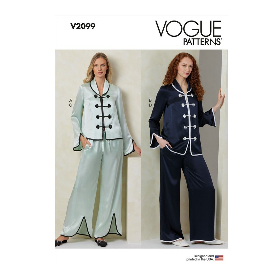 Patron Pyjamas pour Femmes - Vogue 2099  - 1