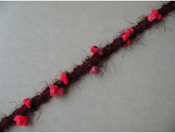 Galon fantaisie bordeaux et rouge
