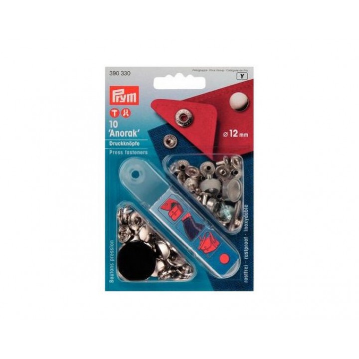 Boutons pression Anorak argent 12 mm Prym  - 1