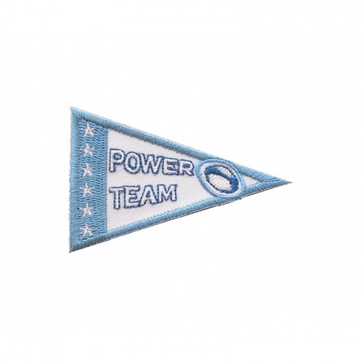 Écusson thermocollant Power Team ballon de rugby  - 1