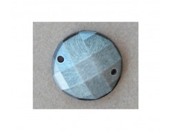 Strass, pierre à coudre rond gris bleu 18 mm
