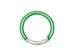 Porte clef mousqueton carabinier rond vert