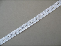 Broderie anglaise blanche 21 mm