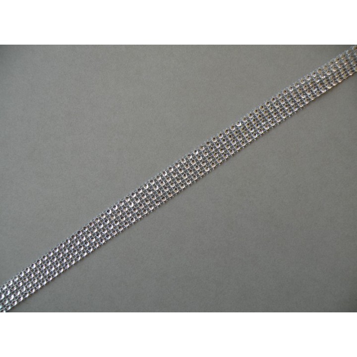 Galon strass argent  - 1