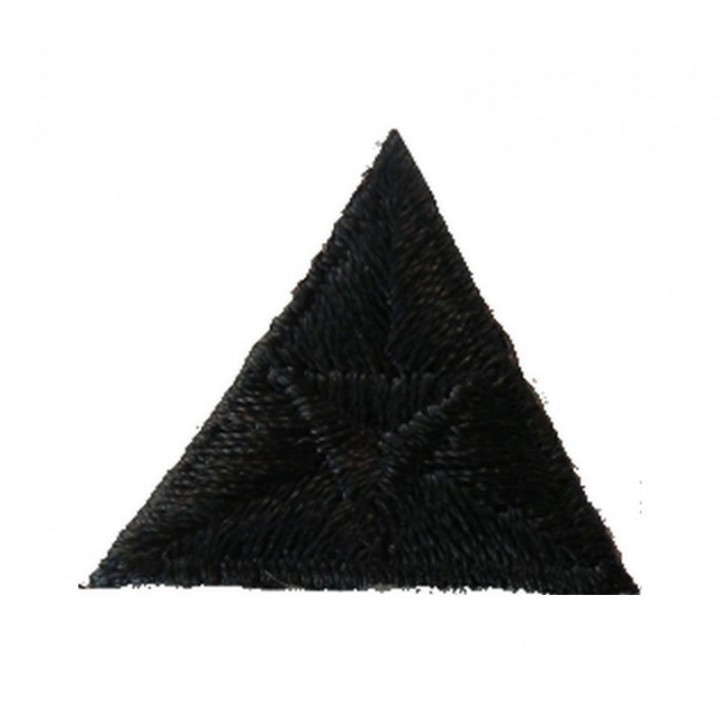 Écusson thermocollant triangle noir  - 1