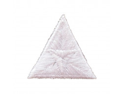 Ecusson thermocollant triangle blanc