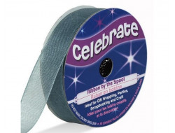 Bobine celebrate ruban mousseline gris